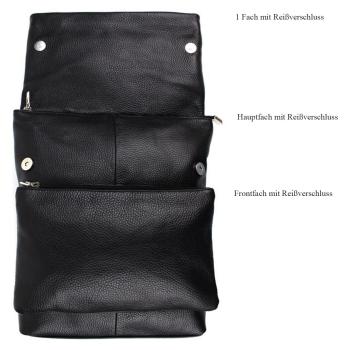 Sportlich eleganter Damenrucksack aus echtem Leder in verschiedenen Farben - Made in Italy